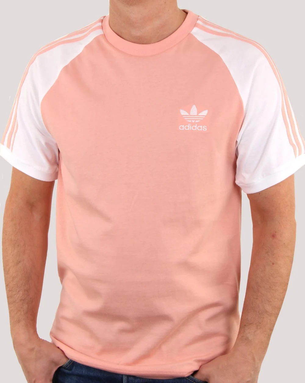 Adidas Originals 3 Stripes T Shirt Dust Pink - Image 2