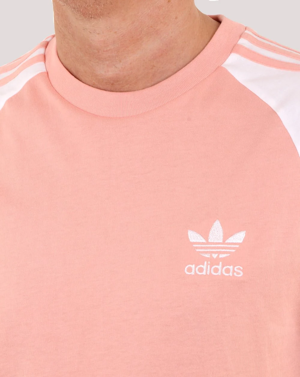 Adidas Originals 3 Stripes T Shirt Dust Pink - Image 3