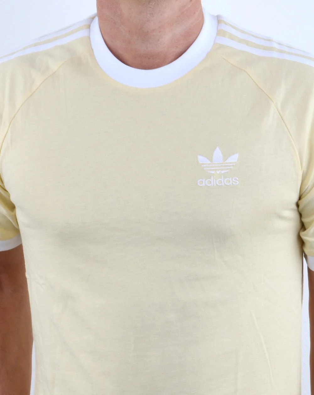 Adidas Originals 3 Stripes T Shirt Easy Yellow - Image 4