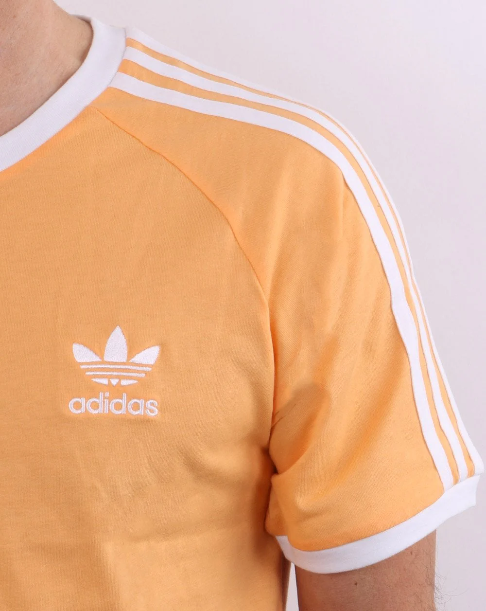 Adidas Originals 3 Stripes T Shirt Hazy Orange - Image 2
