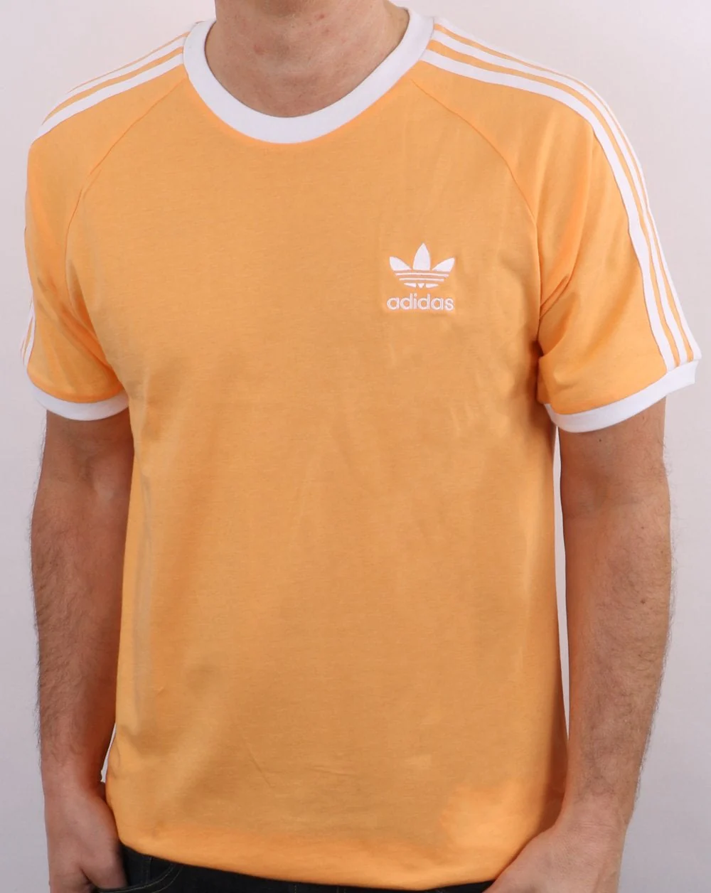 Adidas Originals 3 Stripes T Shirt Hazy Orange - Image 3