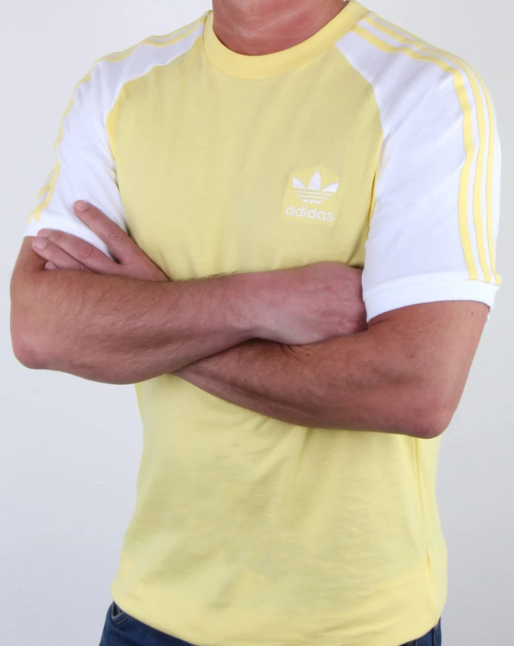 Adidas Originals 3 Stripes T Shirt Intense Lemon - Image 3
