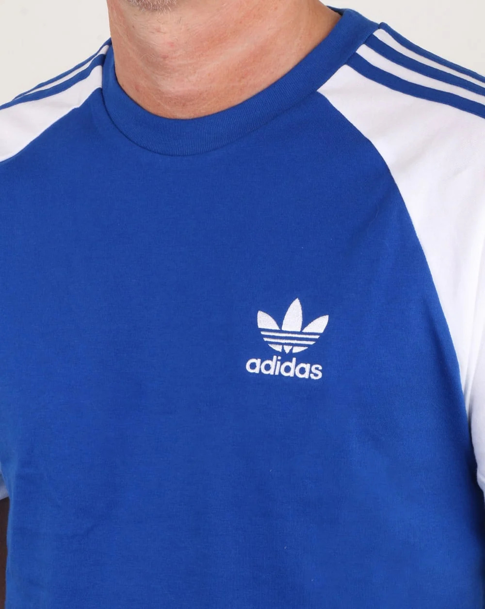 Adidas Originals 3 Stripes T Shirt Royal Blue - Image 2