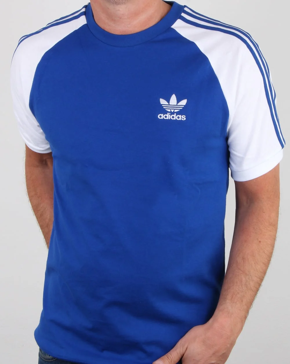 Adidas Originals 3 Stripes T Shirt Royal Blue - Image 4