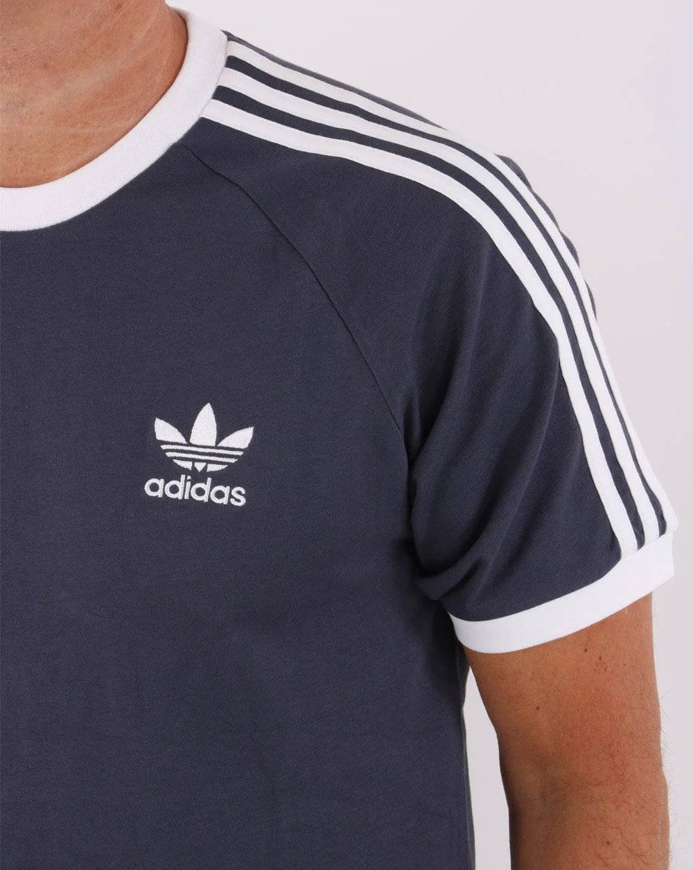 Adidas Originals 3 Stripes T Shirt Shadow Navy - Image 2