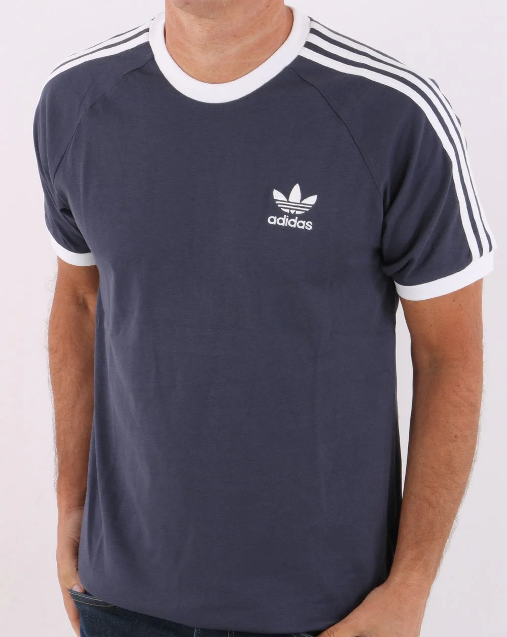 Adidas Originals 3 Stripes T Shirt Shadow Navy - Image 3