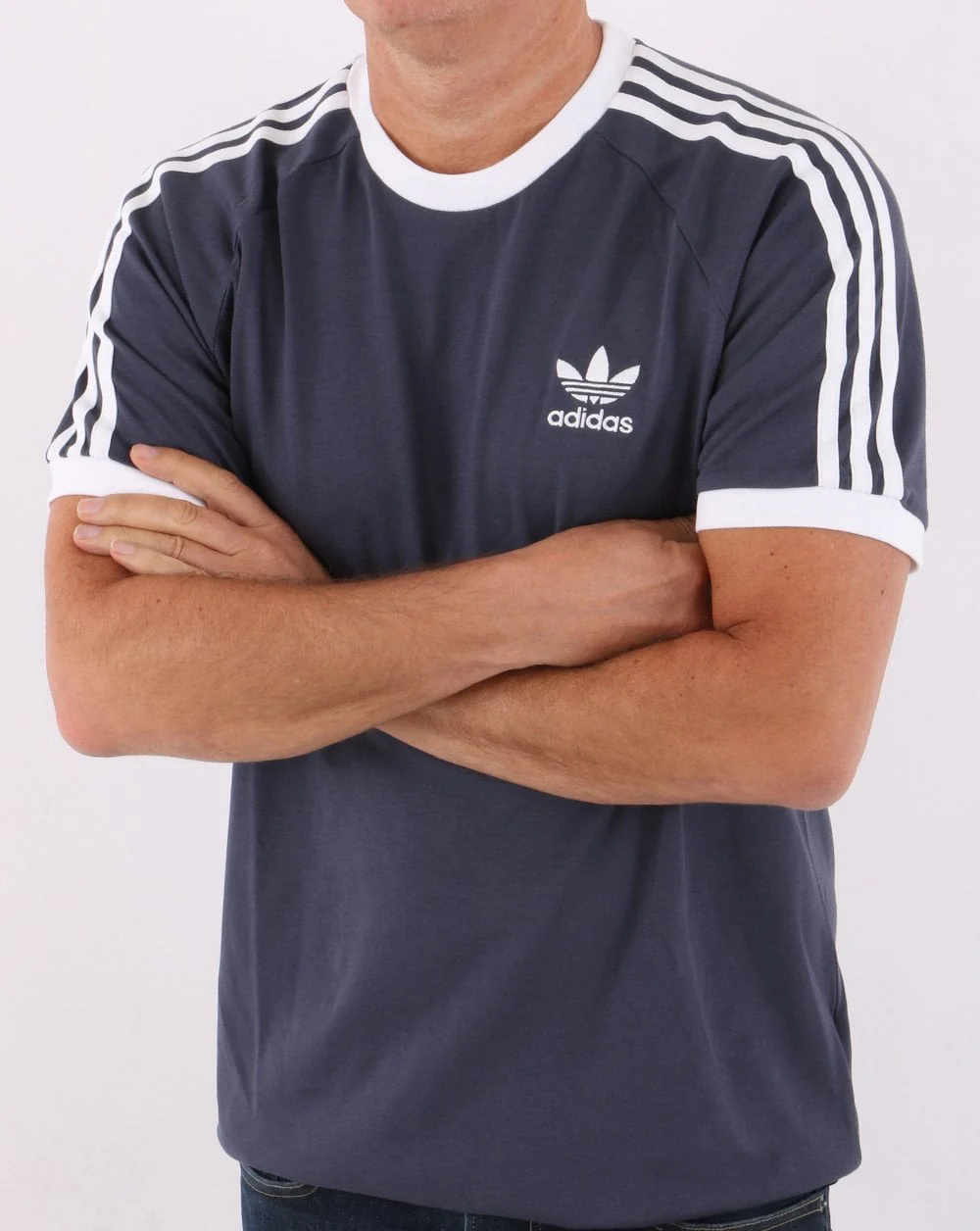 Adidas Originals 3 Stripes T Shirt Shadow Navy - Image 4