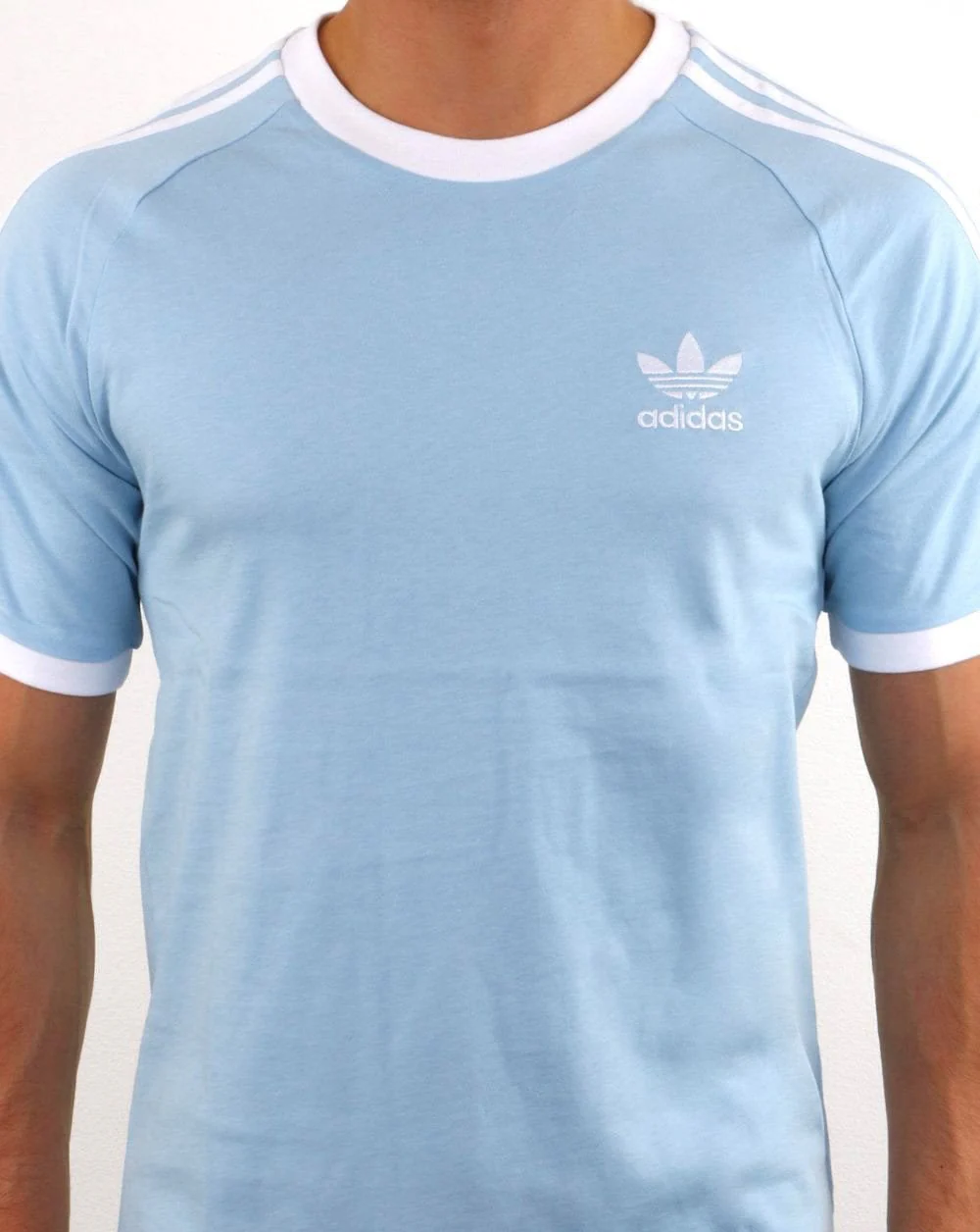 Adidas Originals 3 Stripes T Shirt Sky - Image 4