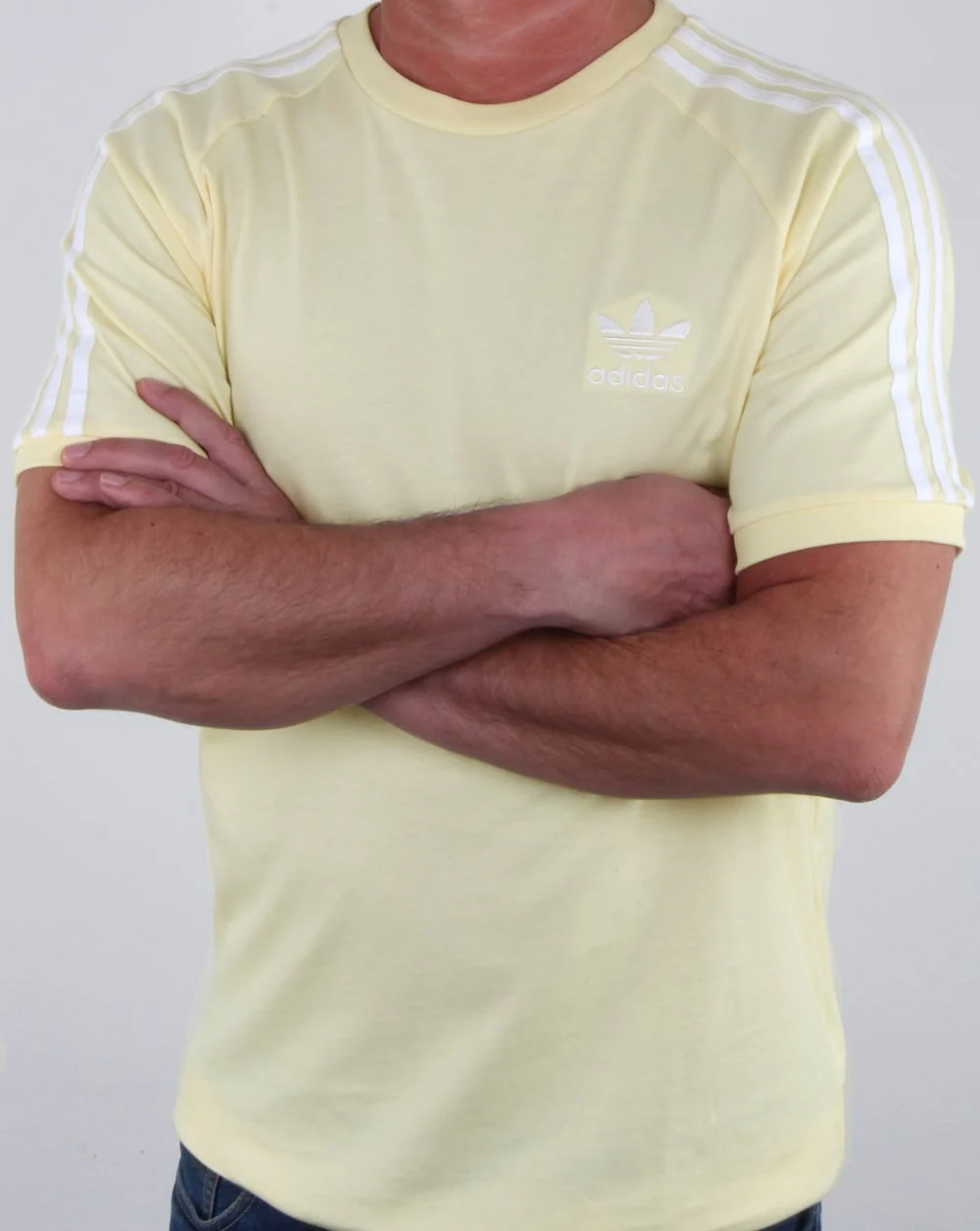 Adidas Originals 3 Stripes T Shirt Yellow - Image 3