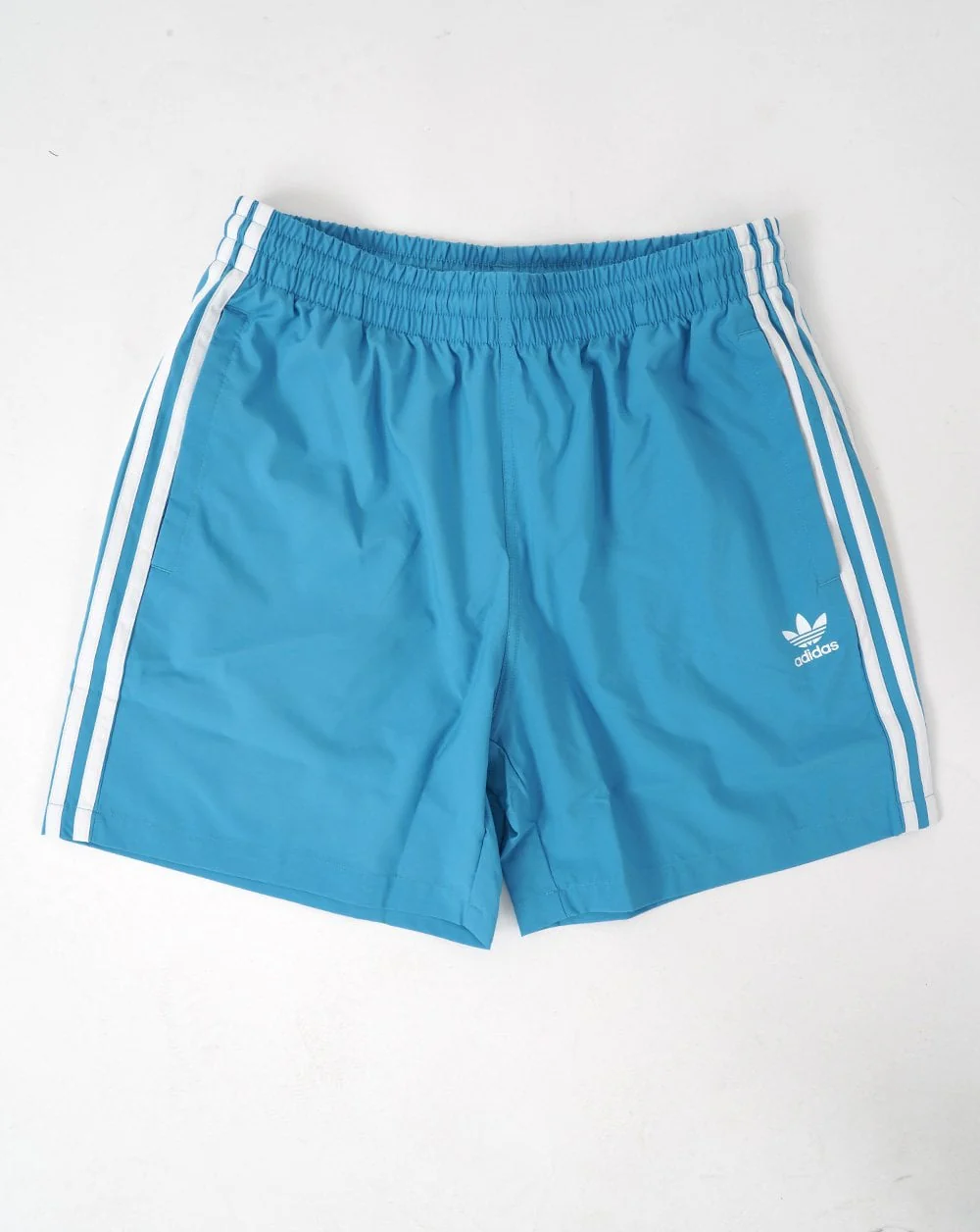 Adidas Originals 3 Stripes Trace Swim Shorts Blue