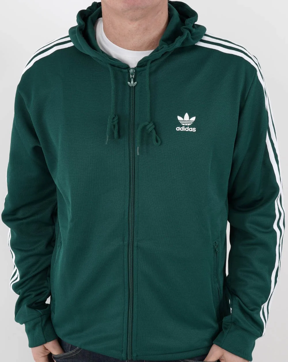 Adidas Originals Adicolor Full Zip Hoody Collegiate Green - Image 2