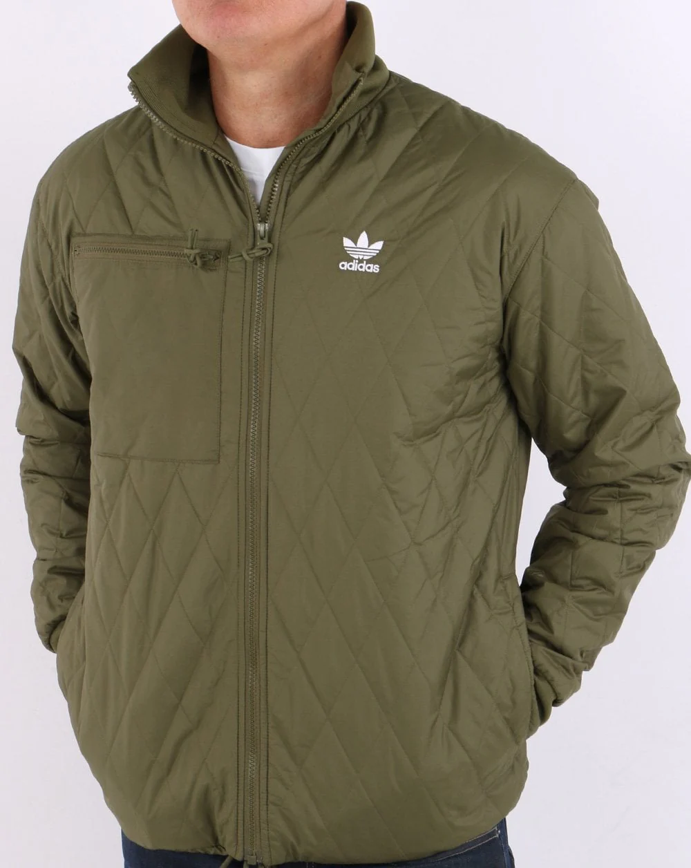 Adidas Originals Adicolor Quilted Jacket Olive - Image 3