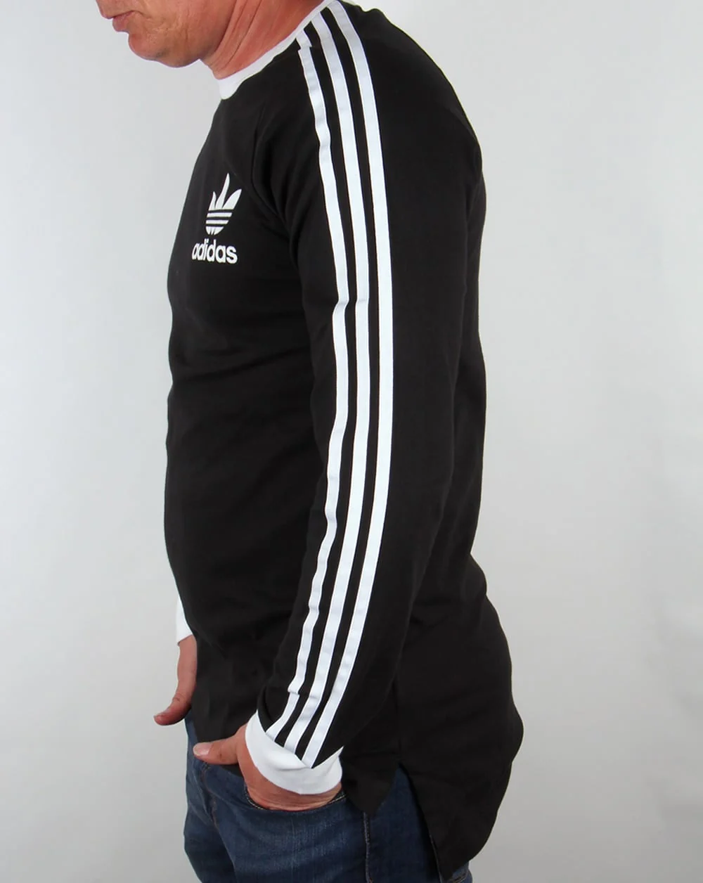 Adidas Originals Adicolour Long Sleeve T-shirt Black/White - Image 3