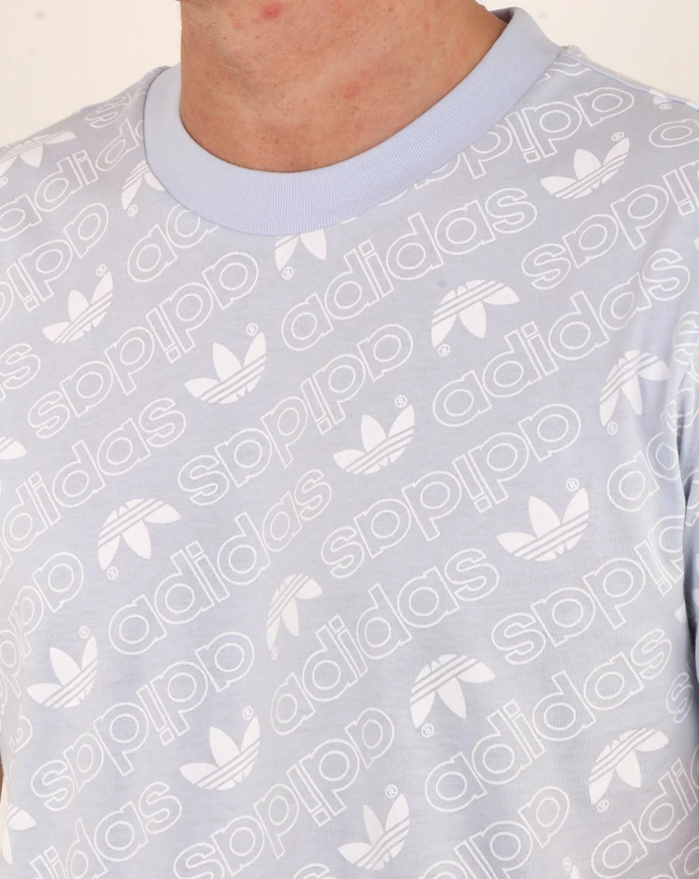 Adidas Originals Aop T Shirt Aero Blue - Image 2