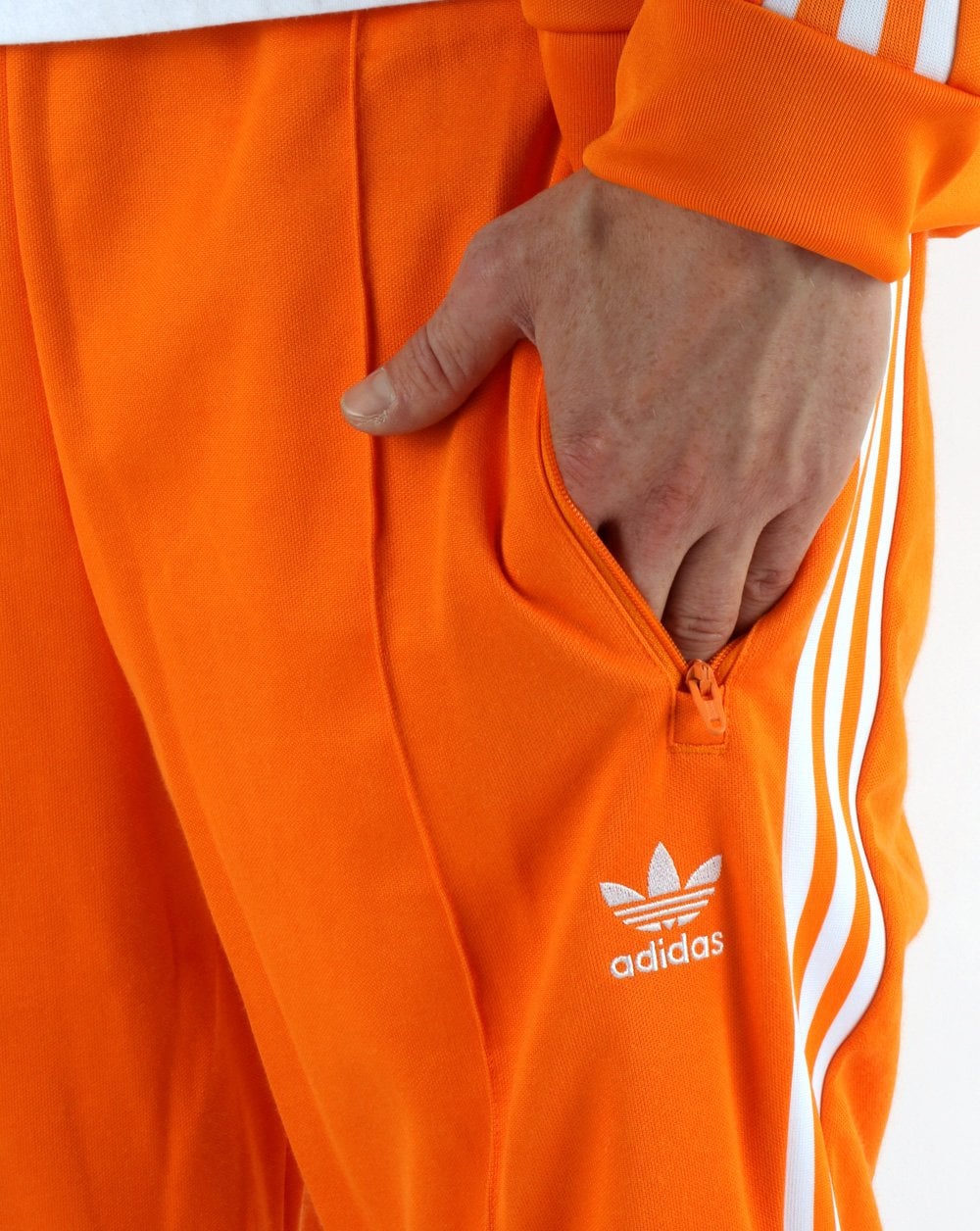 Adidas Originals Beckenbauer Track Pants Bright Orange - Image 2
