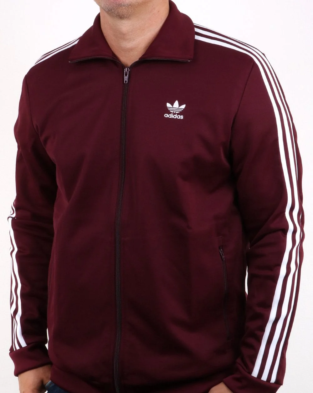 Adidas Originals Beckenbauer Track Top Deep Claret - Image 4