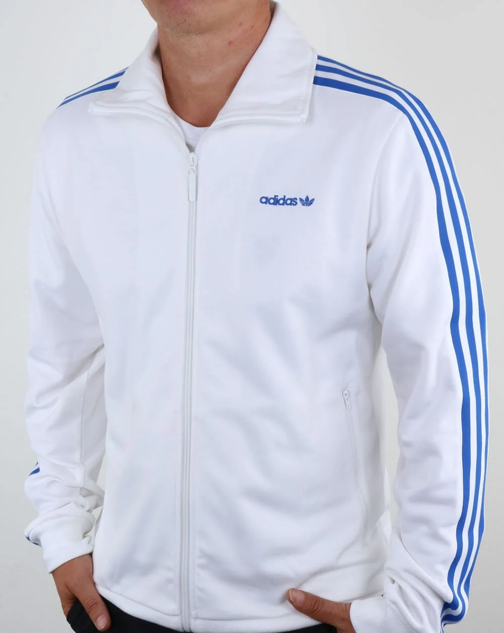 Adidas Originals Beckenbauer Track Top White/Blue - Image 3