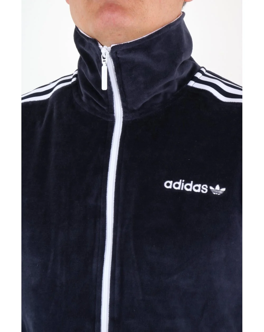 Adidas Originals Beckenbauer Velour Track Top Legend Ink - Image 4