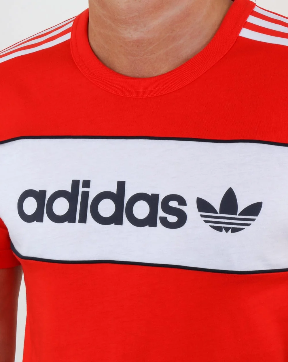 Adidas Originals Block T Shirt Core Red - Image 2