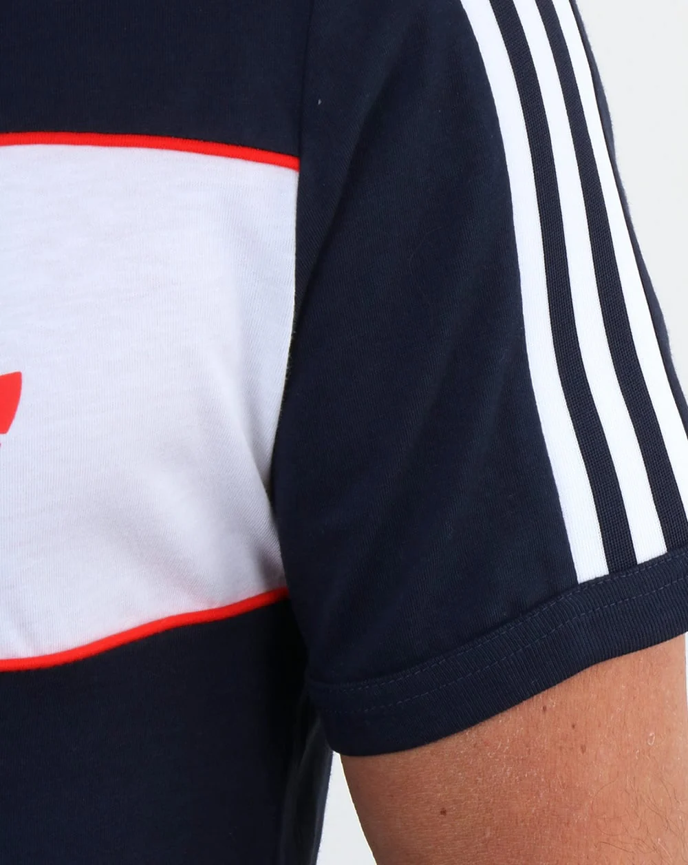 Adidas Originals Block T Shirt Navy - Image 3