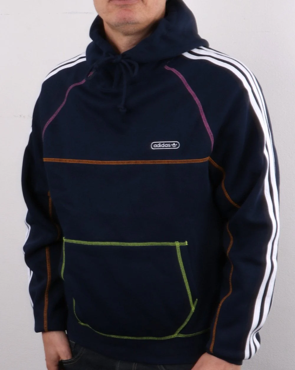 Adidas Originals Contrast Stitch Hoody Navy - Image 2