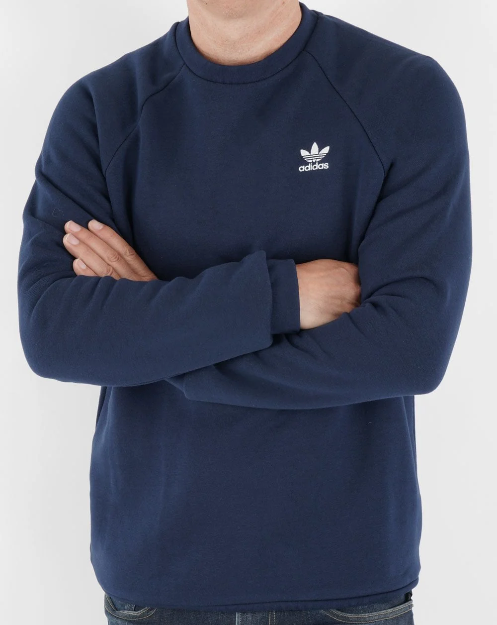 Adidas Originals Essential Crew Sweat Navy - Image 3