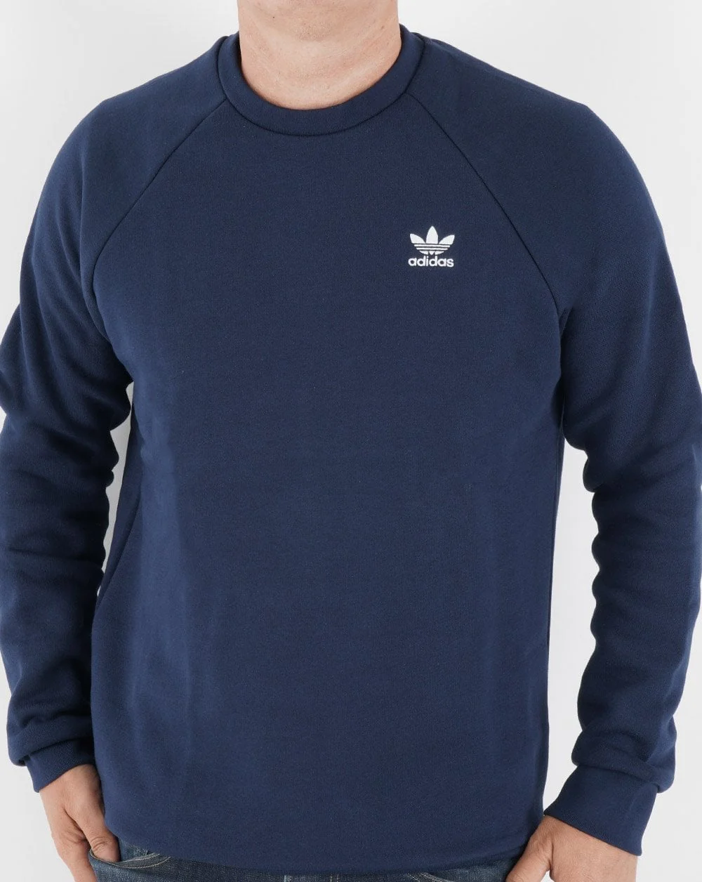 Adidas Originals Essential Crew Sweat Navy - Image 4