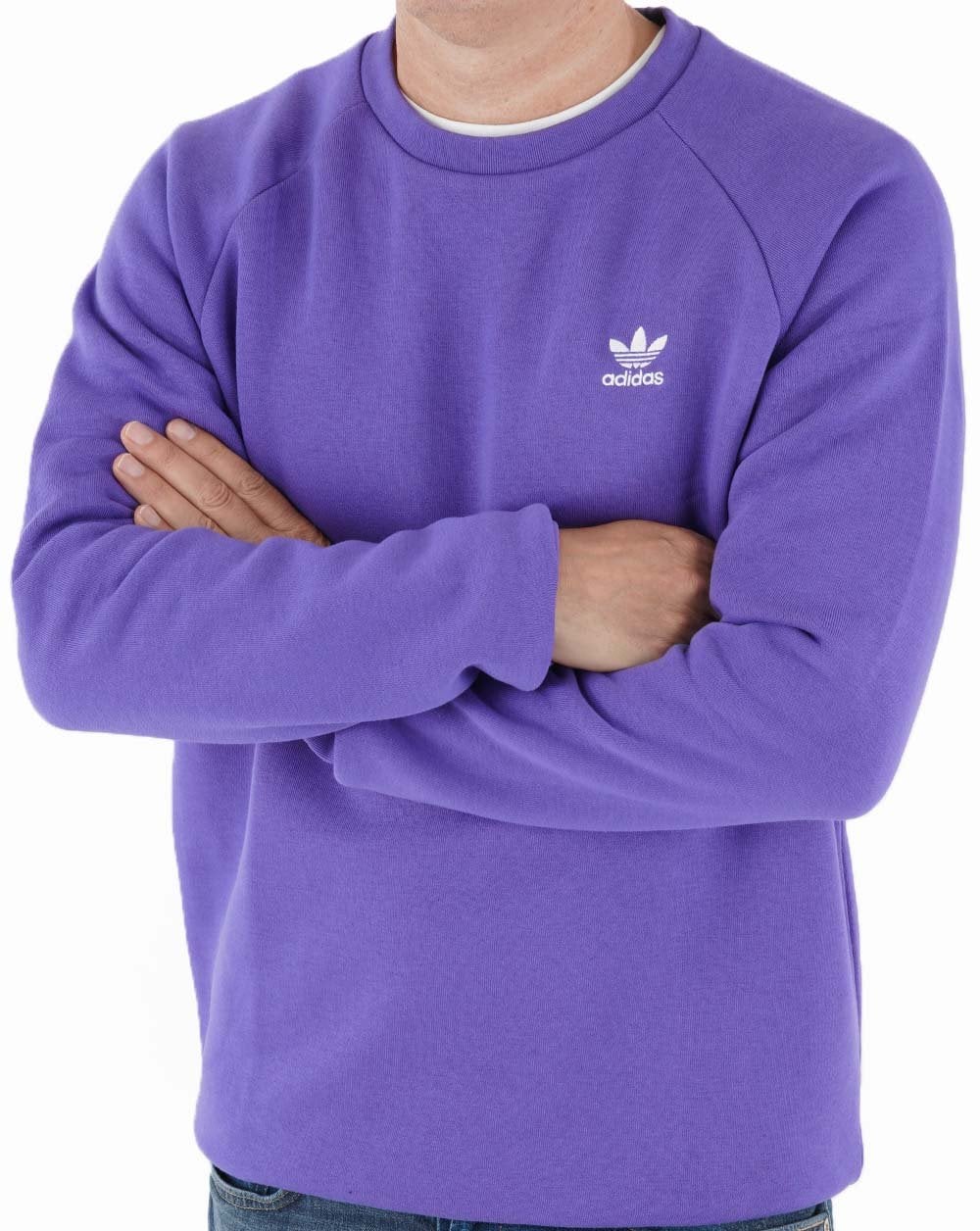 Adidas Originals Essential Crew Sweat Purple - Image 3