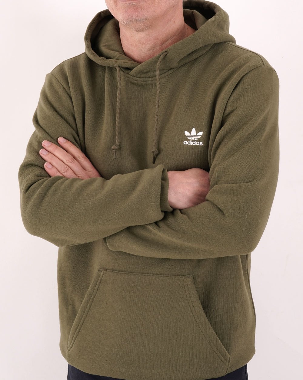 Adidas Originals Essential Hoody Olive Green - Image 3
