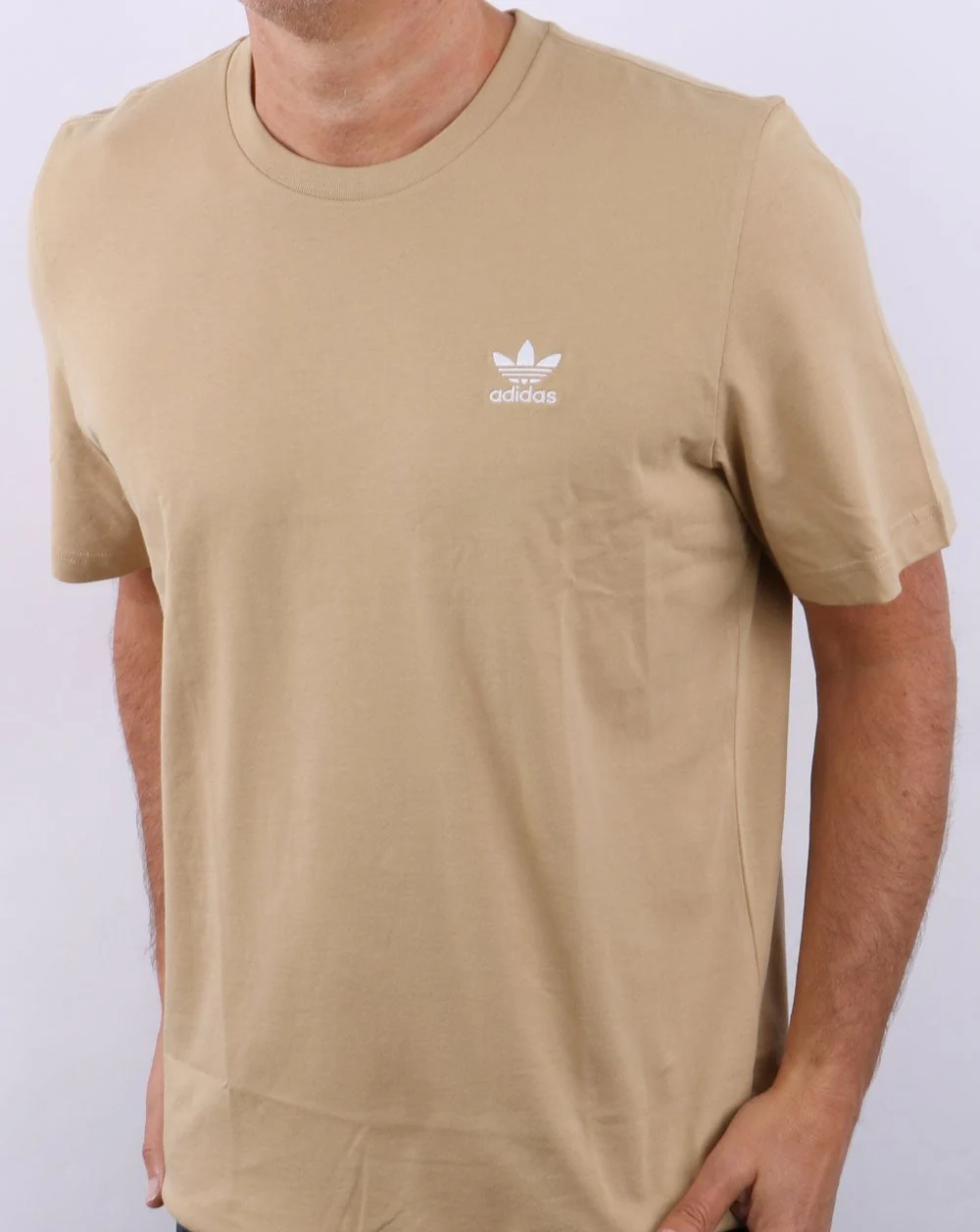 Adidas Originals Essential T Shirt Beige Tone - Image 3