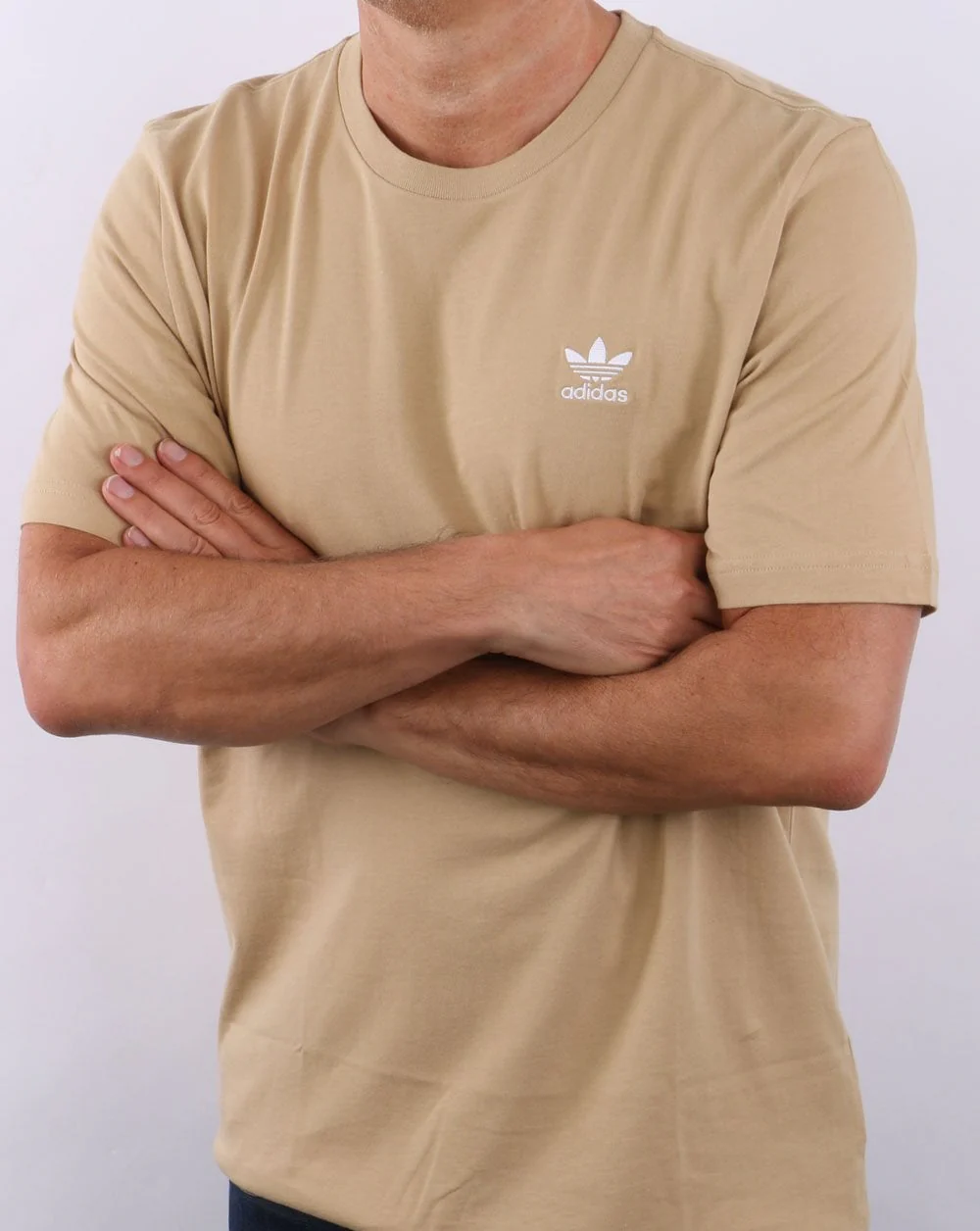 Adidas Originals Essential T Shirt Beige Tone - Image 4