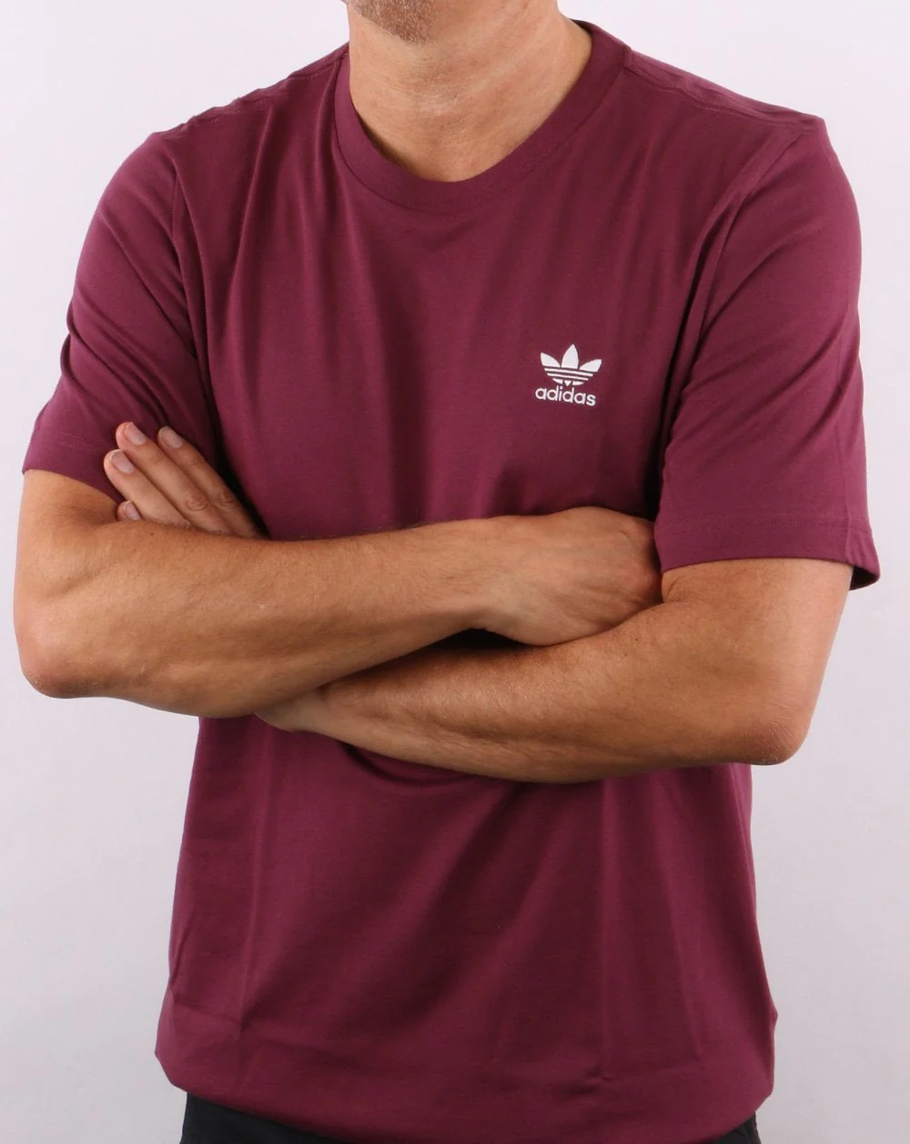 Adidas Originals Essential T Shirt Crimson - Image 3