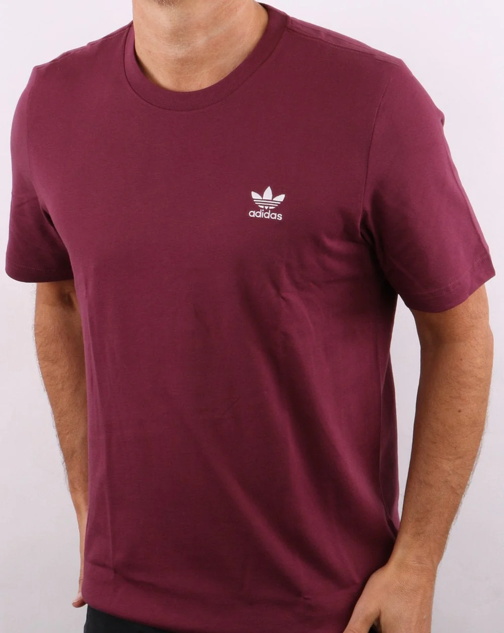 Adidas Originals Essential T Shirt Crimson - Image 4