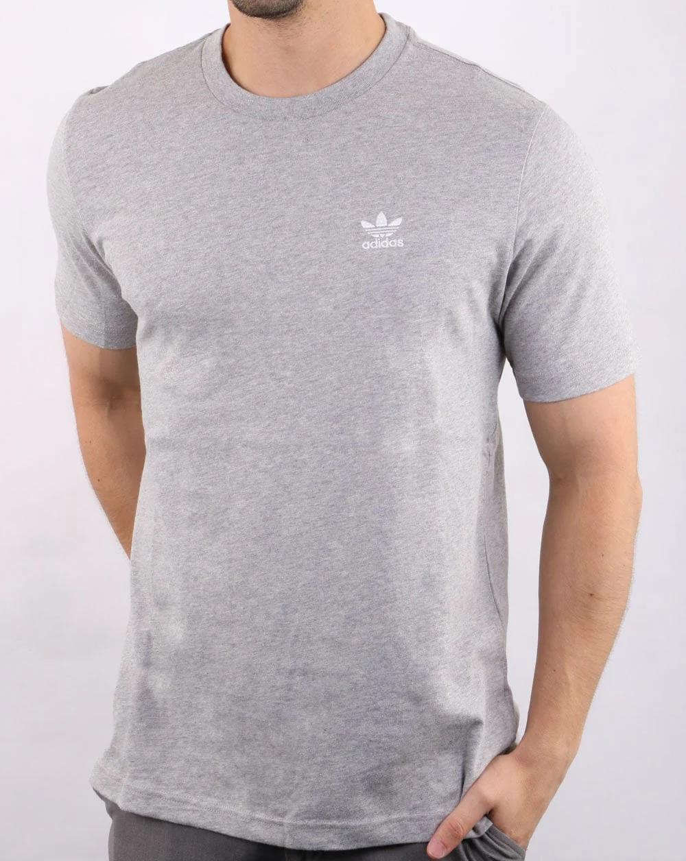 Adidas Originals Essential T Shirt Grey - Image 2