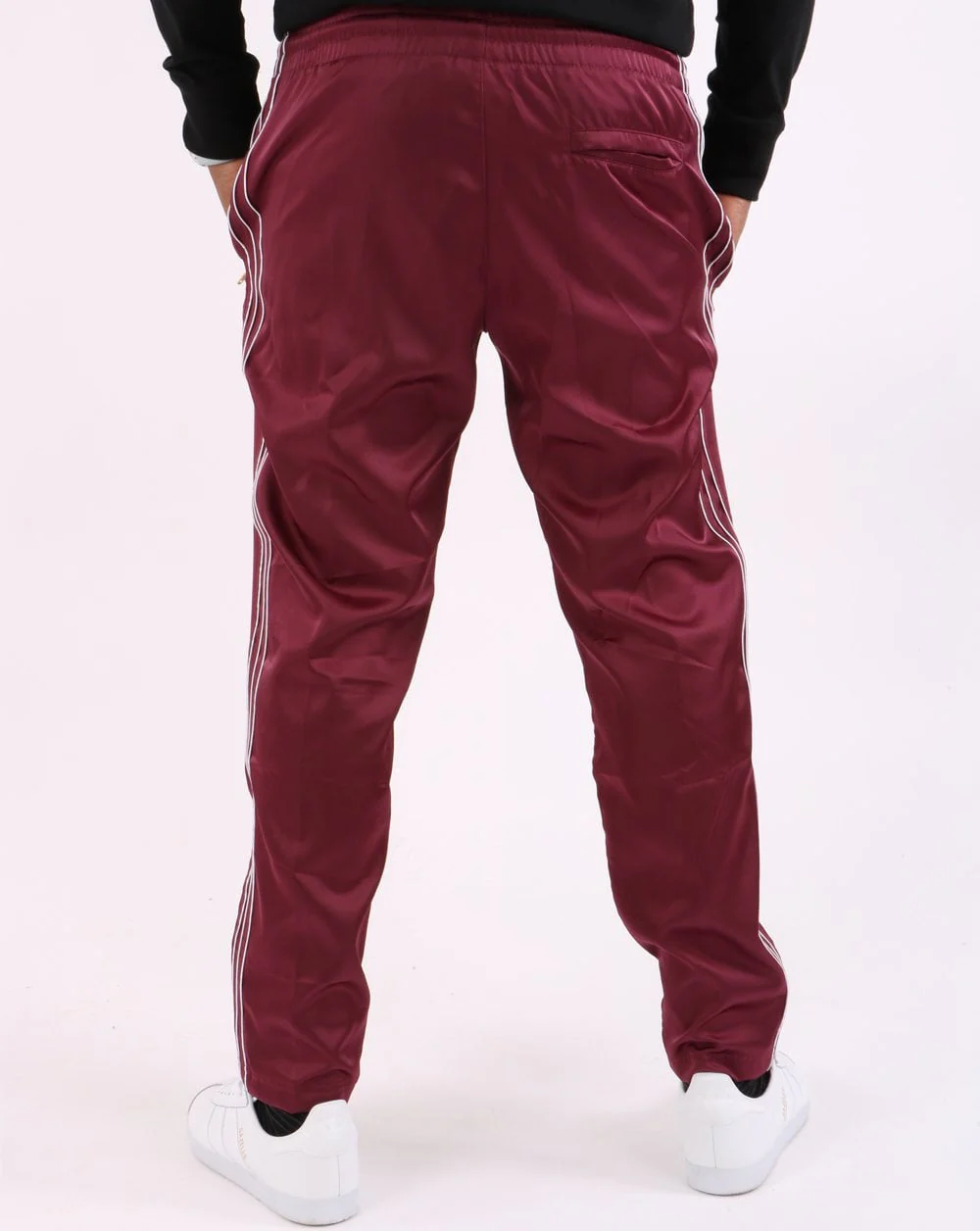 Adidas Originals Firebird Satin Track Pants Victory Crimson - Image 4