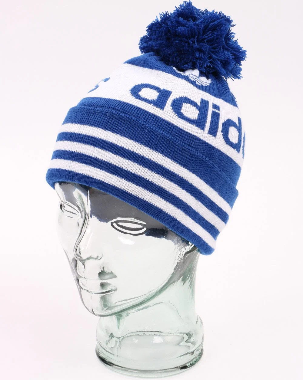 Adidas Originals Jacquard Bobble Hat Beanie Blue