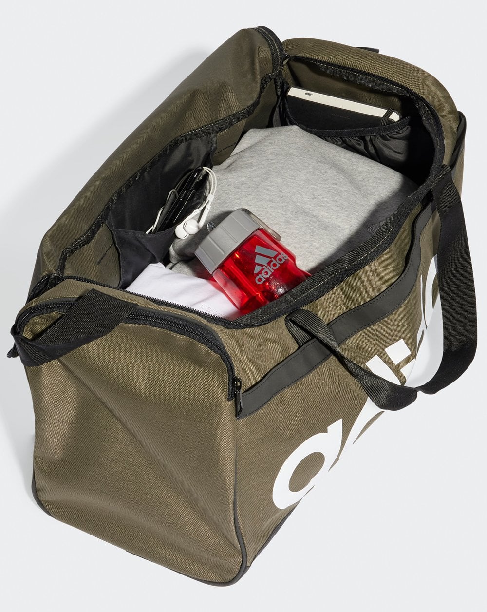 Adidas Originals Linear Duffel Bag Olive Strata - Image 4