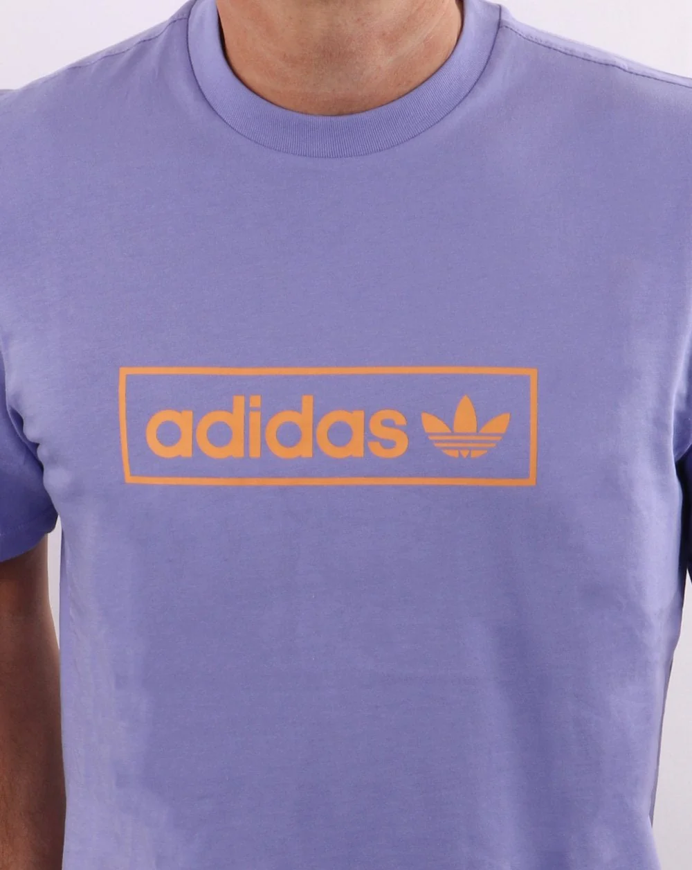 Adidas Originals Linear Logo T Shirt Light Purple - Image 2