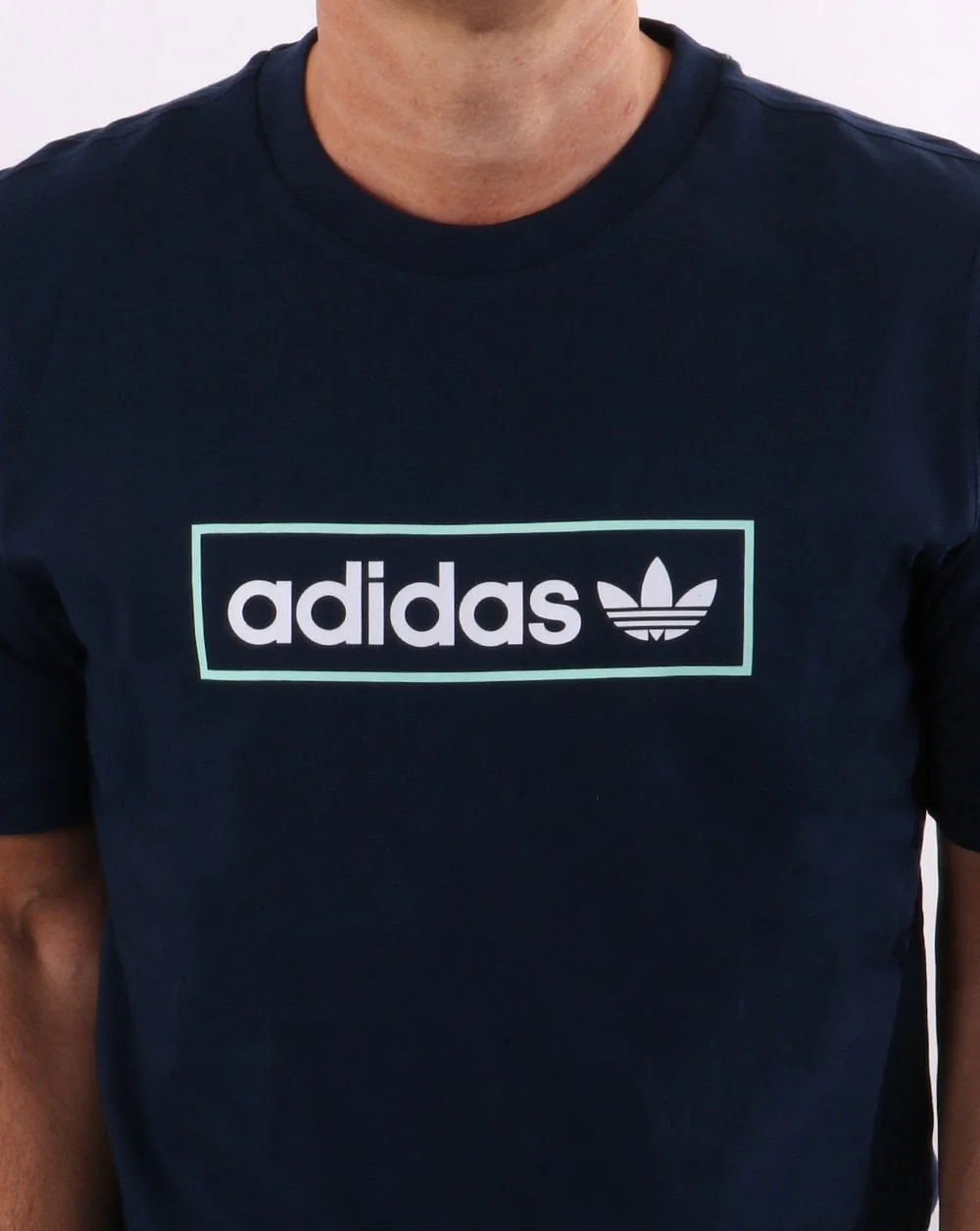 Adidas Originals Linear Logo T Shirt Navy - Image 2