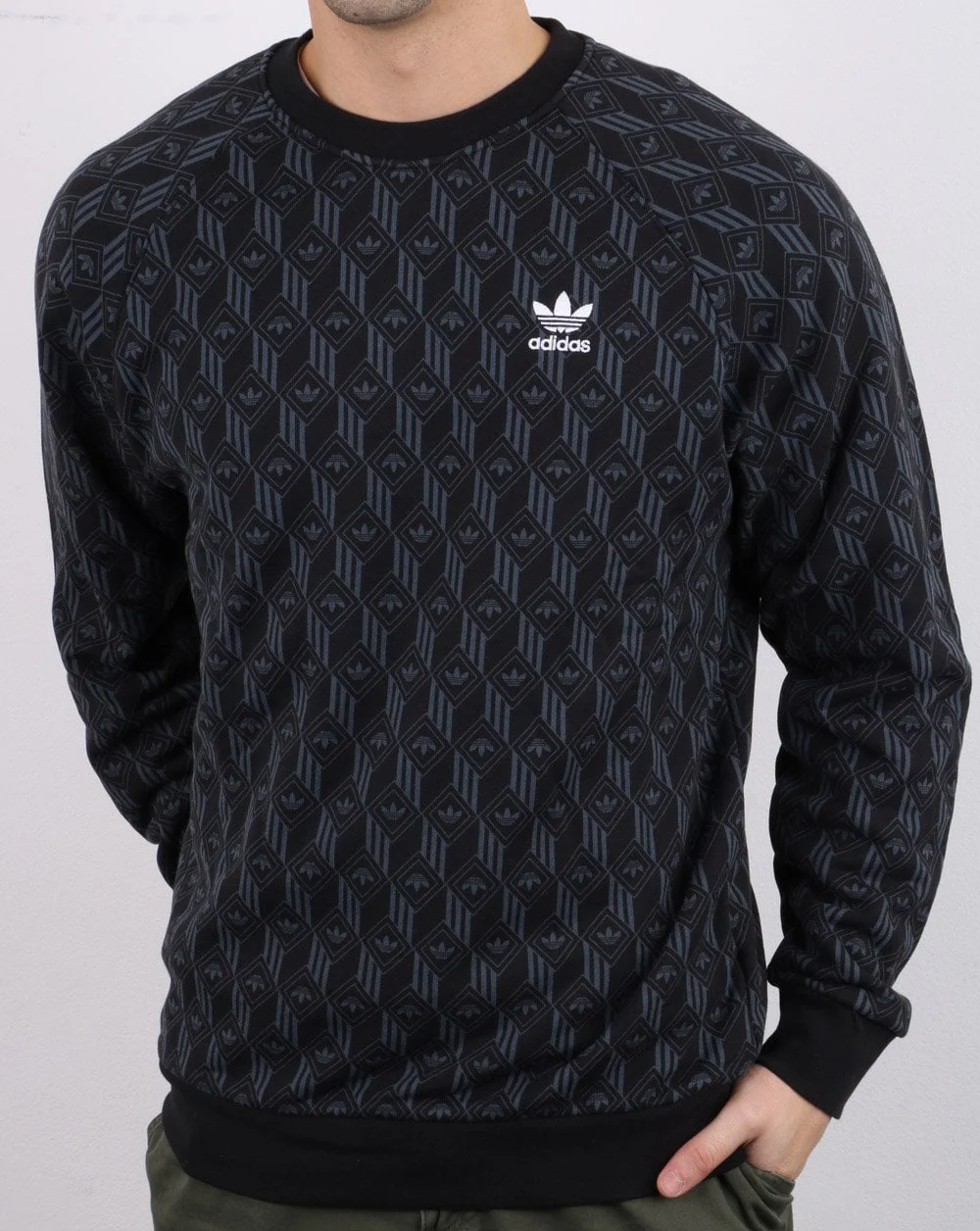 Adidas Originals Mono Crew Sweat Black - Image 2