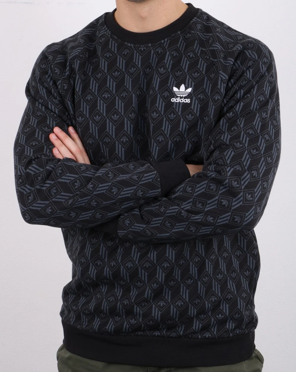 Adidas Originals Mono Crew Sweat Black - Image 3
