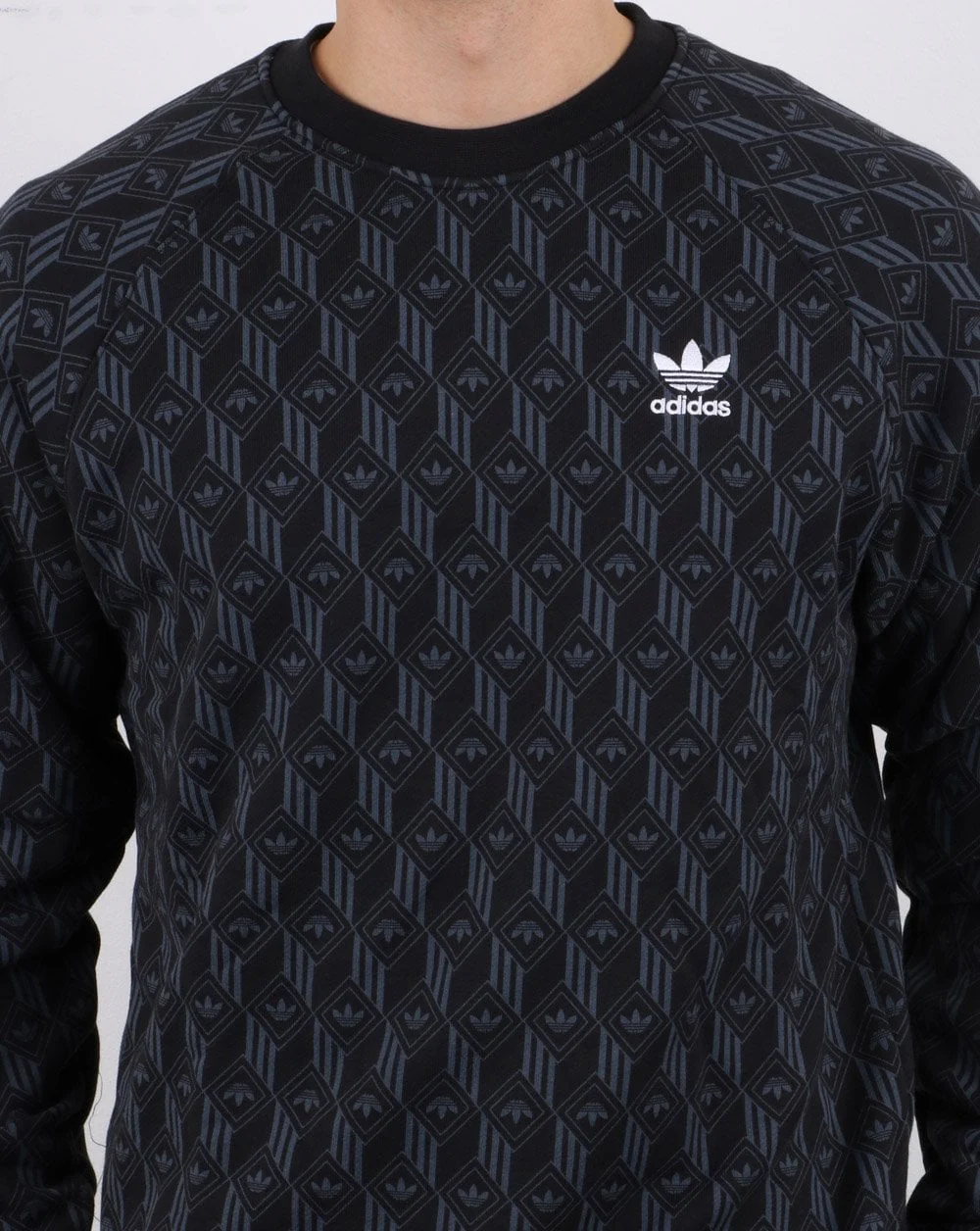Adidas Originals Mono Crew Sweat Black - Image 4