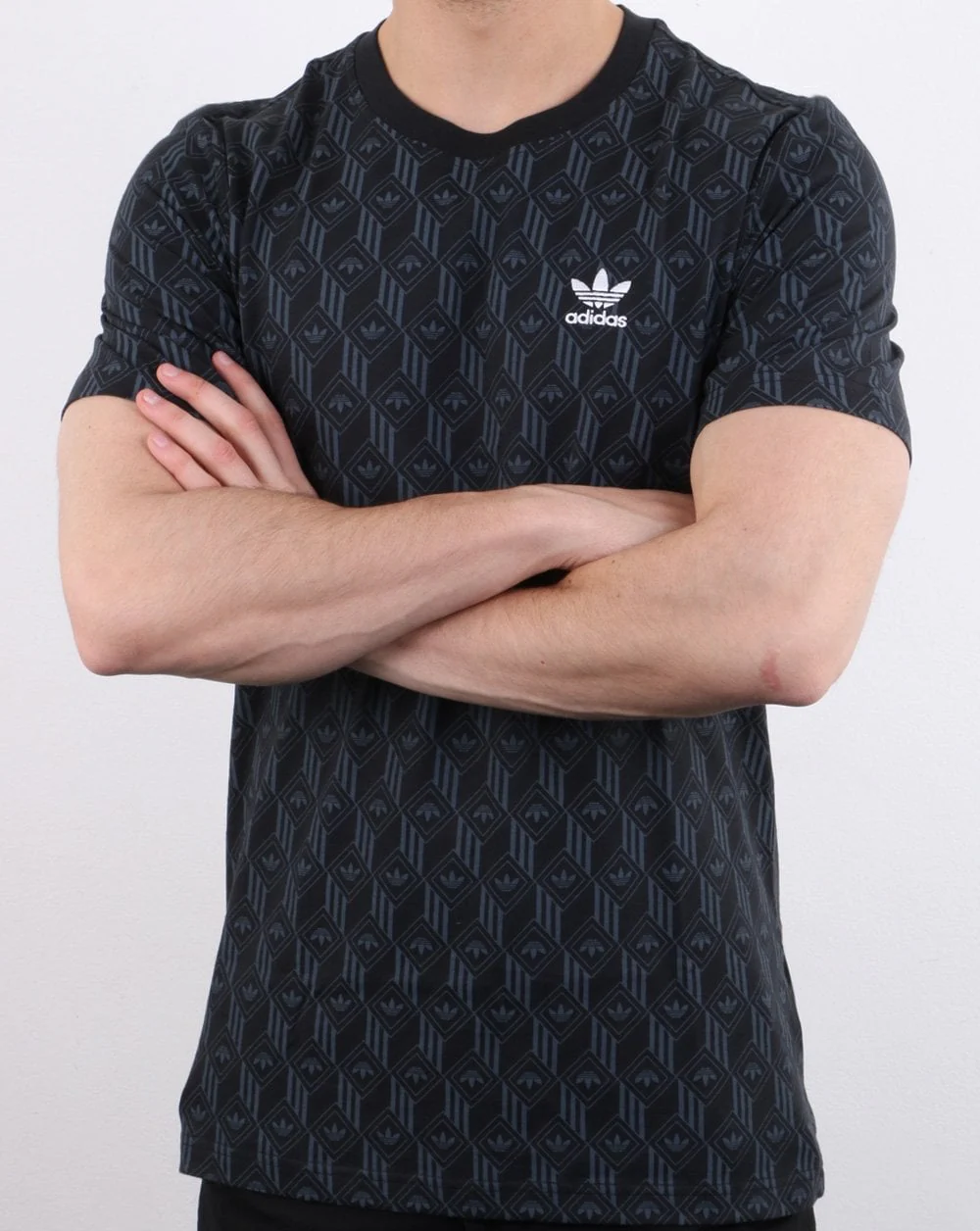 Adidas Originals Mono Print T Shirt Black - Image 3