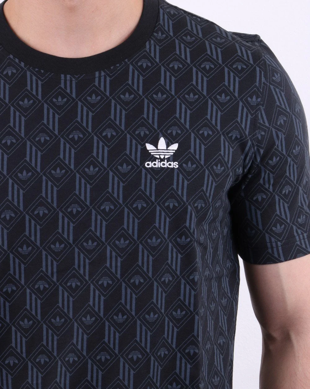 Adidas Originals Mono Print T Shirt Black - Image 5