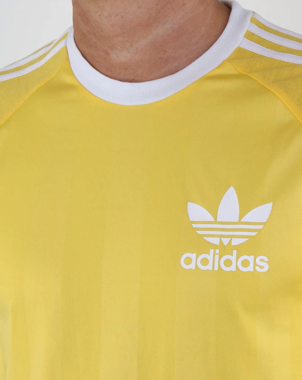 Adidas Originals Old Skool 3 Stripes T Shirt Citrus Yellow - Image 2