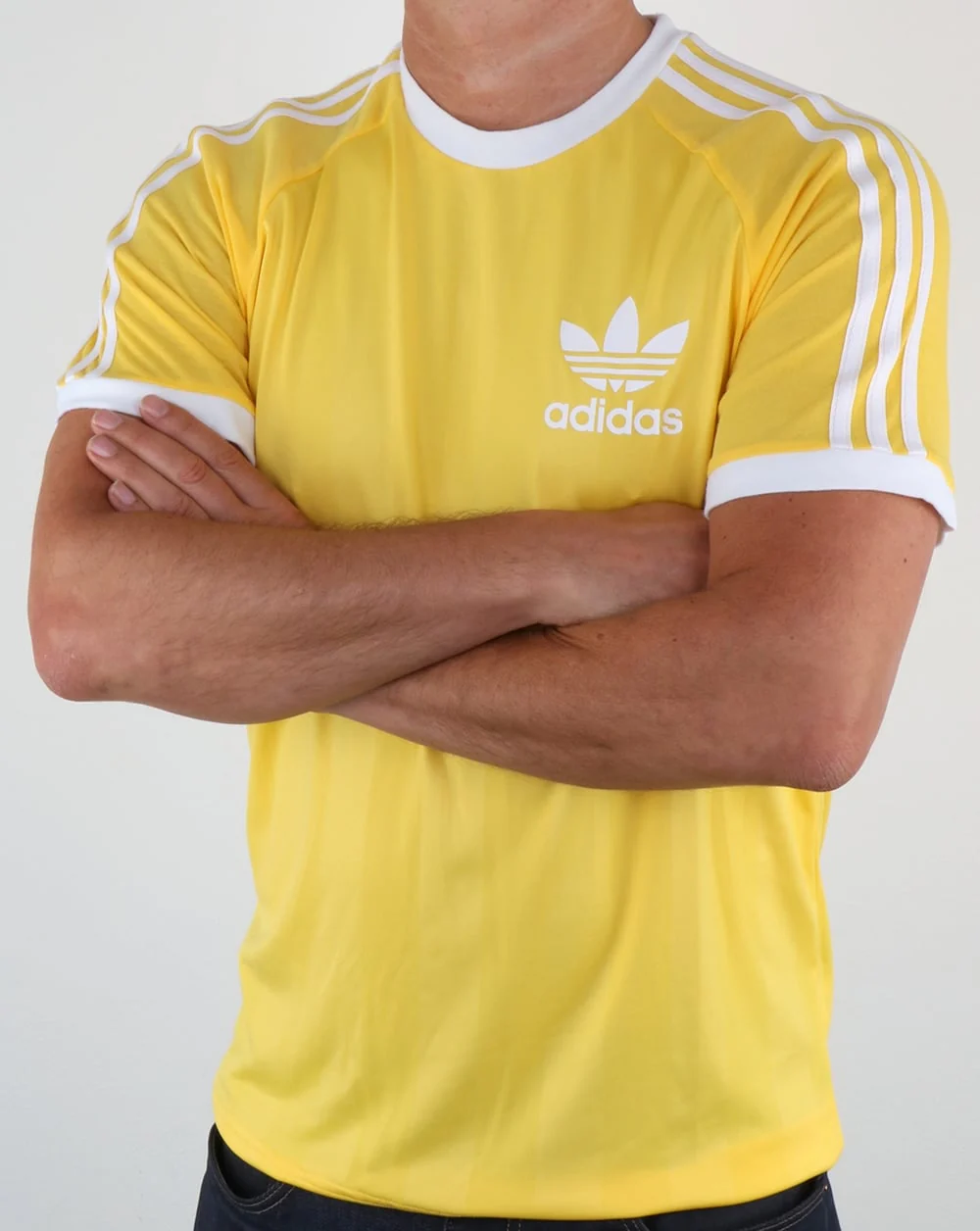 Adidas Originals Old Skool 3 Stripes T Shirt Citrus Yellow - Image 4