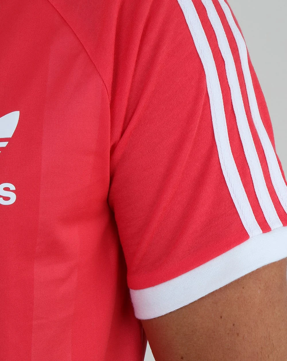 Adidas Originals Old Skool 3 Stripes T Shirt Deep Pink - Image 3