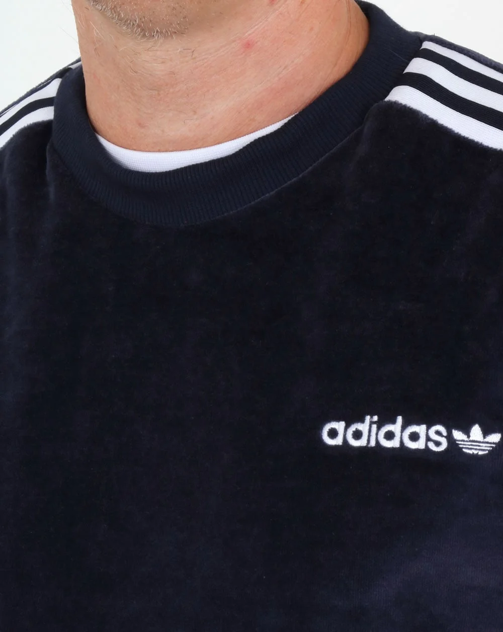 Adidas Originals OS Velour Crew Sweat Legend Ink - Image 2