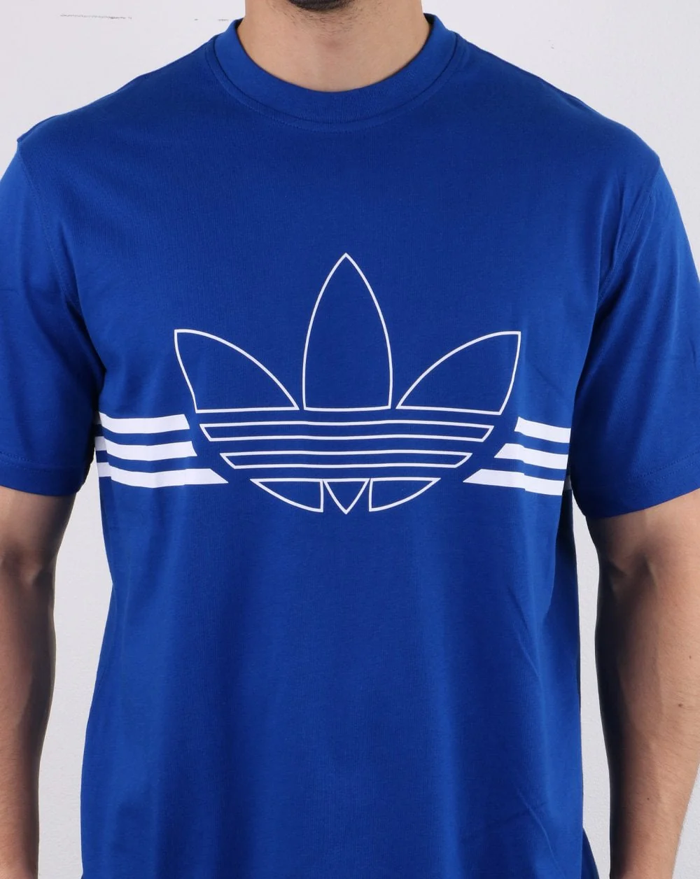 Adidas Originals Outline Trefoil T Shirt Collegiate Royal - Image 3