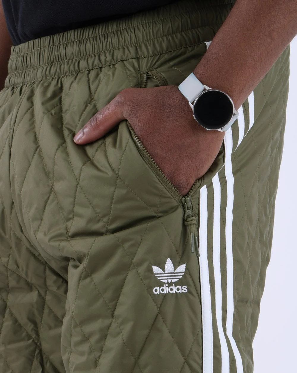 Adidas Originals Quilted SST Track Pants Olive - Image 3